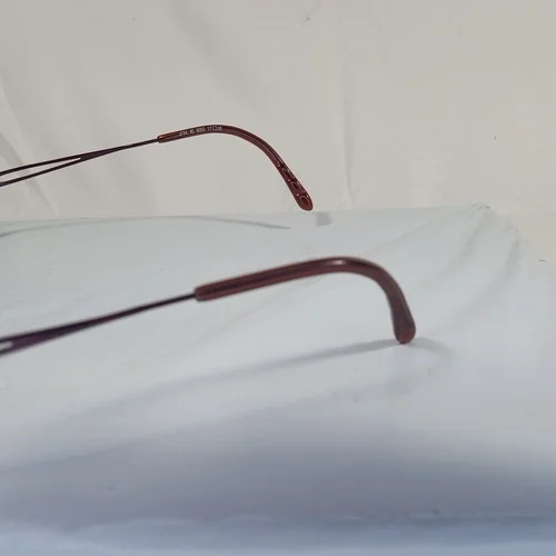 Adidas Red a744 40 6053 Youth Eyeglass Frames Brushed Silver Austria 17-35-120 4