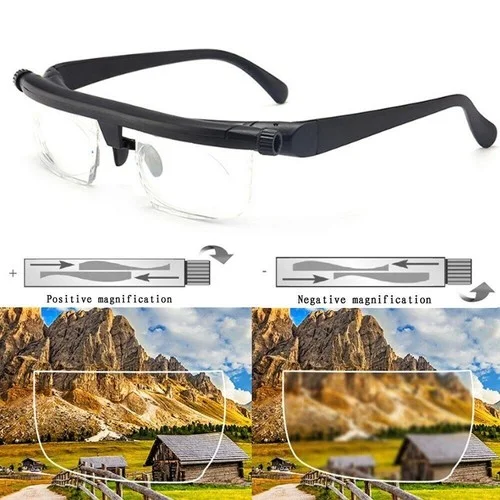 Adjustable Glasses Variable Focus For Reading Distance Vision Eyeglasses US