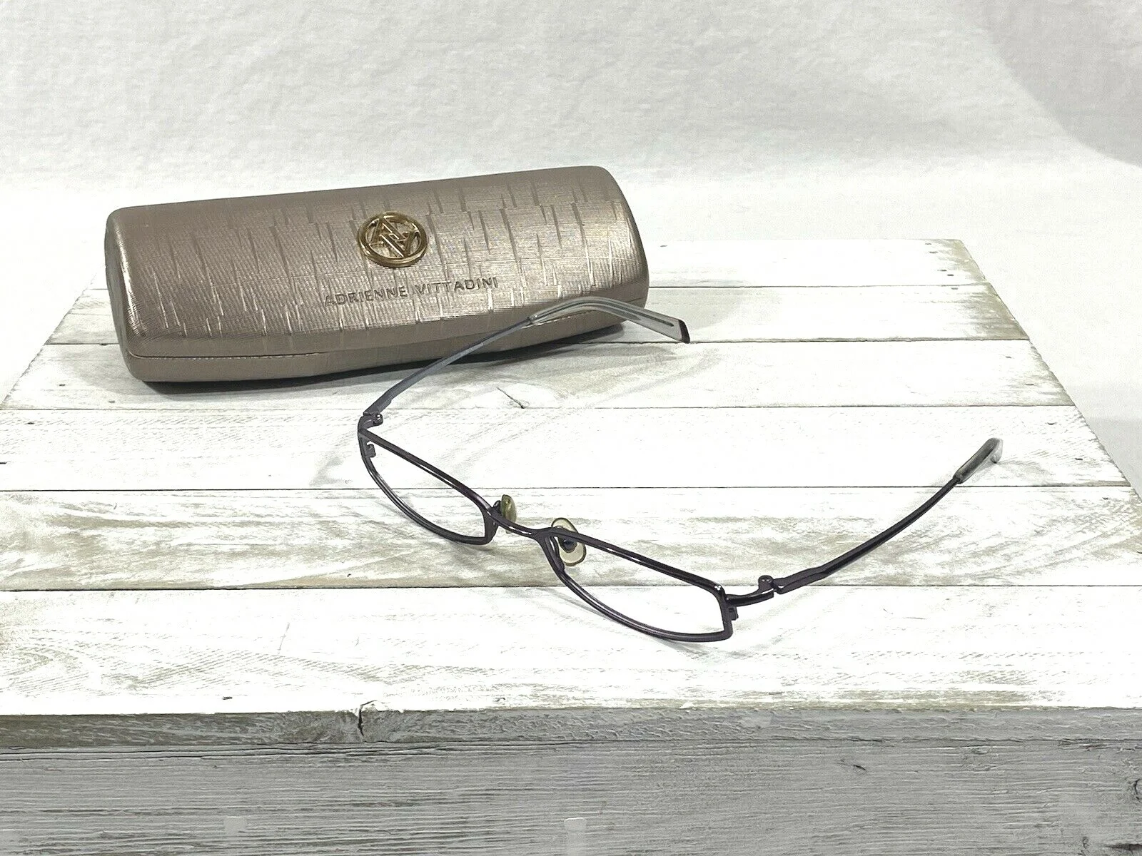 Adrienne Vittadini AV6083 Womens Eyeglass Frames Violet Silver 48▯19-130