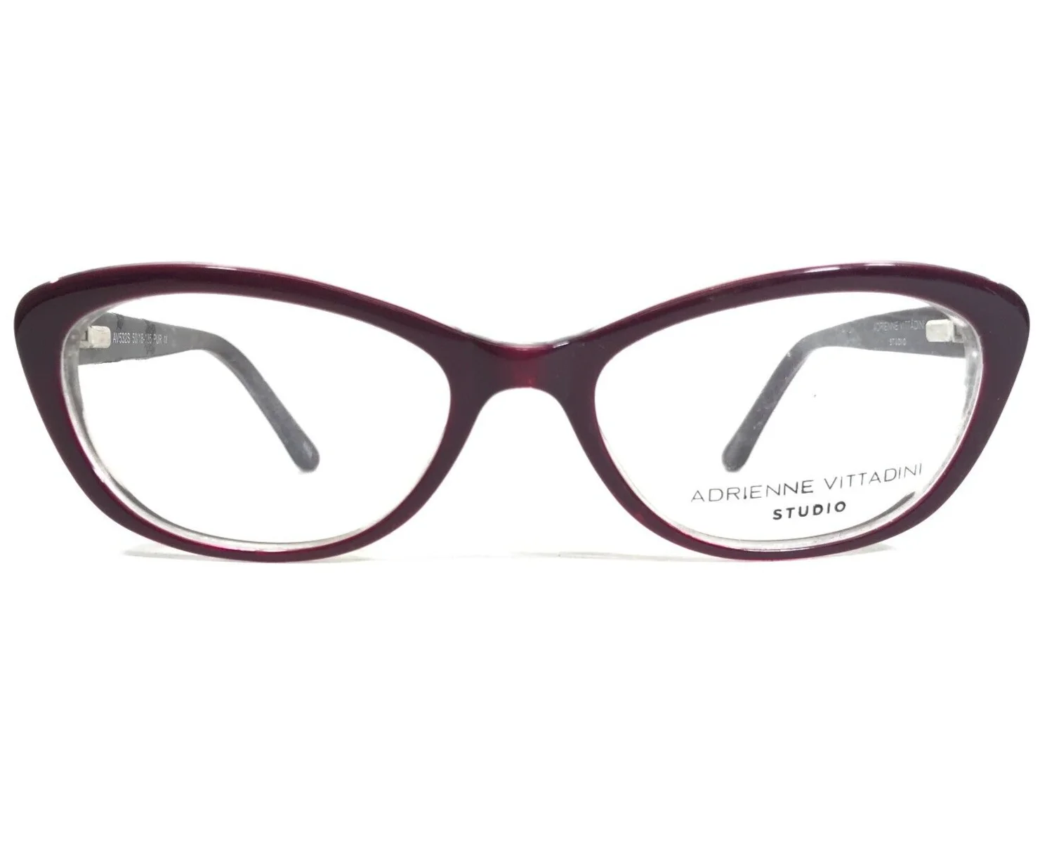 Adrienne Vittadini Eyeglasses Frames AV532S PUR Clear Purple Cat Eye 50-16-135