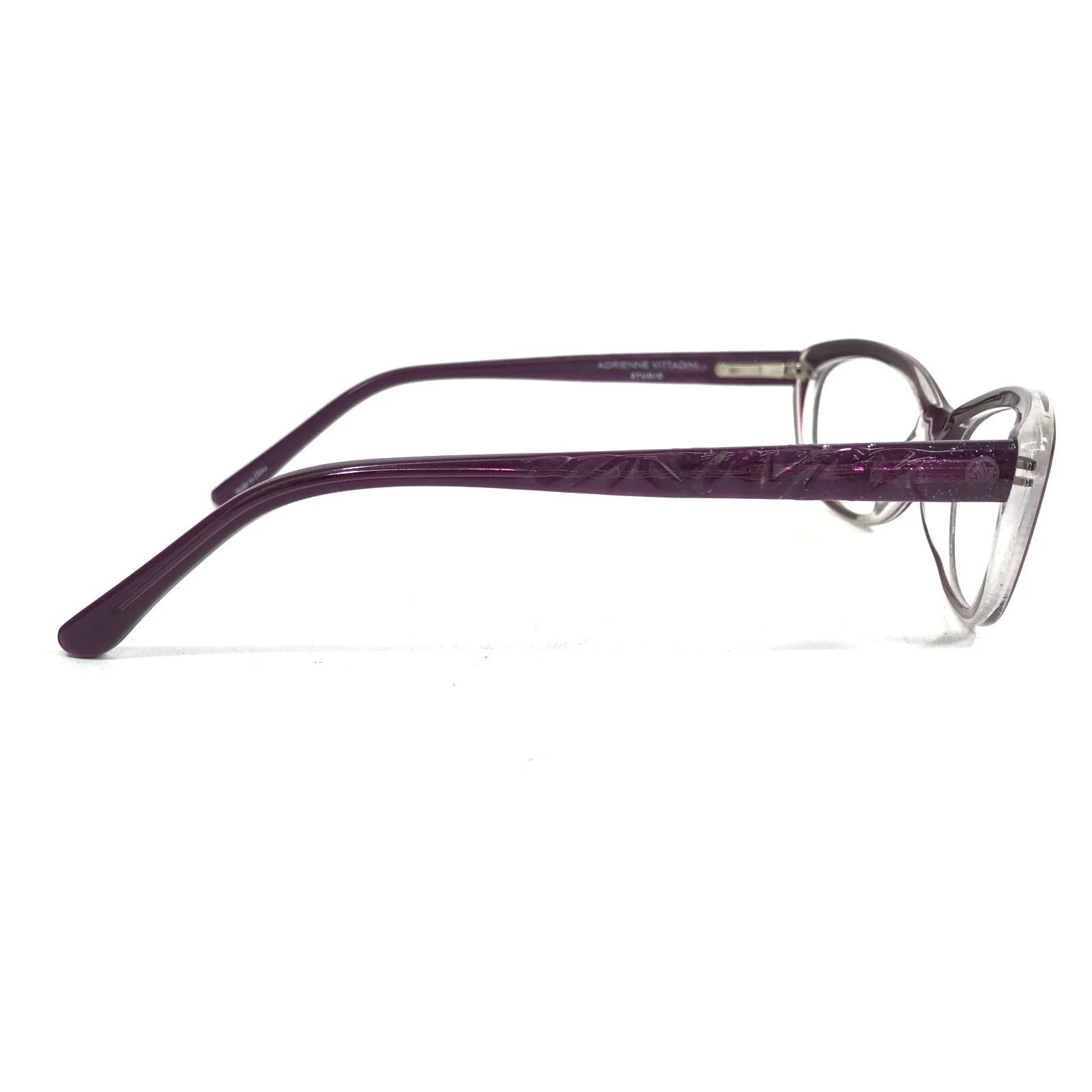 Adrienne Vittadini Eyeglasses Frames AV532S PUR Clear Purple Cat Eye 50-16-135 3