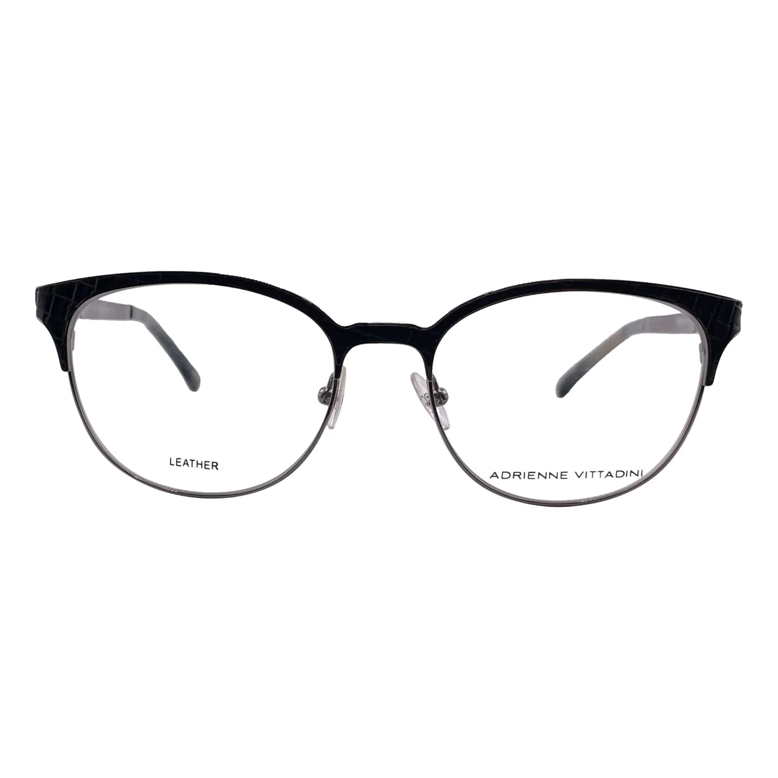 Adrienne Vittadini Gun / Black Optical Eyeglasses Frames 52mm 17mm 135mm -AV1198
