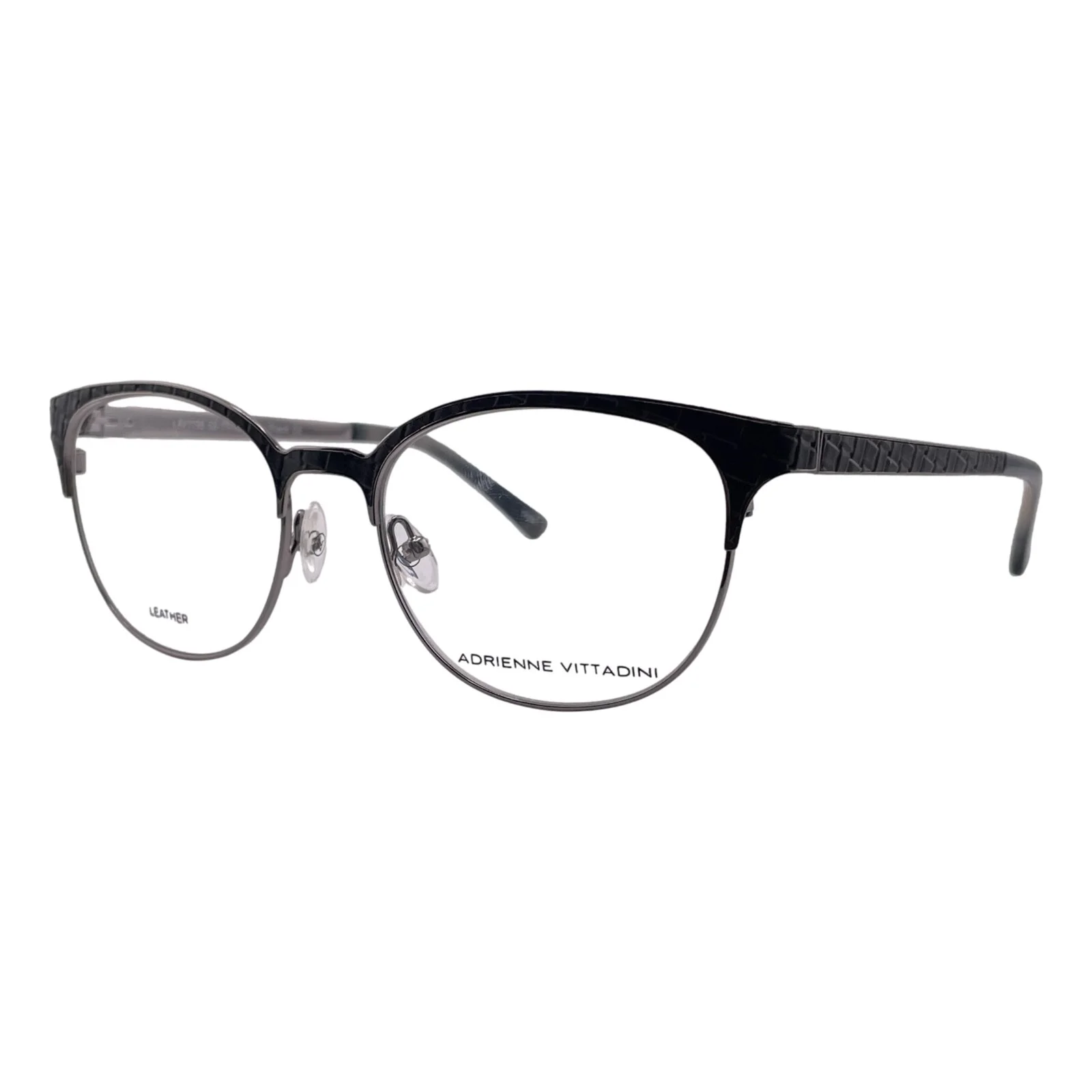Adrienne Vittadini Gun / Black Optical Eyeglasses Frames 52mm 17mm 135mm -AV1198 2