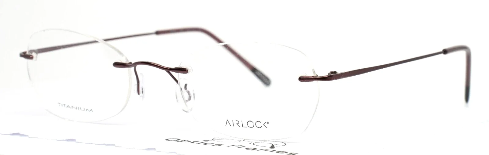 AIRLOCK 760/6 62 Aubergine Womens Oval Rimless Eyeglasses 51-20-135 B:32.8