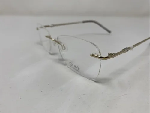 AIRLOCK EYEGLASS FRAMES RIMLESS FOREVER 200 710 GOLD & BROWN 50-18-135 2
