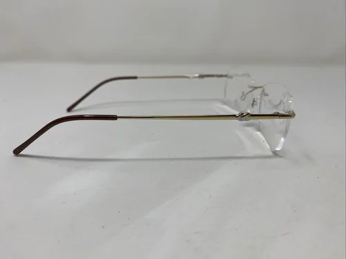 AIRLOCK EYEGLASS FRAMES RIMLESS FOREVER 200 710 GOLD & BROWN 50-18-135 4