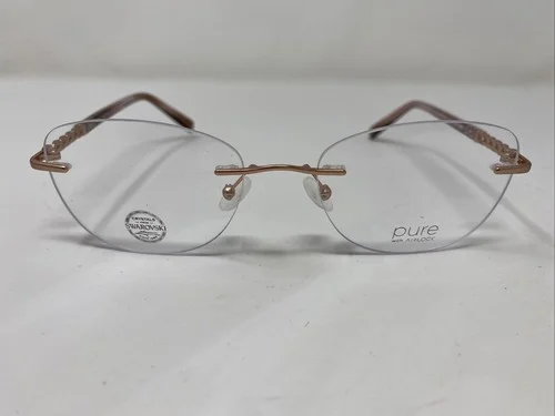Airlock Pure CHARMED 200 770 52-18-140 Pink Rimless Metal Eyeglasses Frame /392