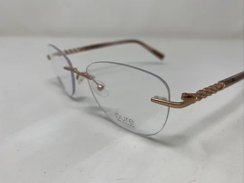 Airlock Pure CHARMED 200 770 52-18-140 Pink Rimless Metal Eyeglasses Frame /392 2