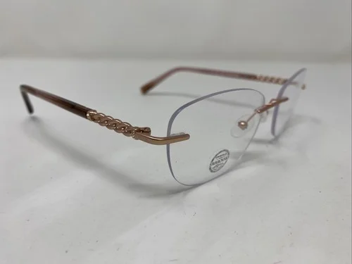 Airlock Pure CHARMED 200 770 52-18-140 Pink Rimless Metal Eyeglasses Frame /392 3