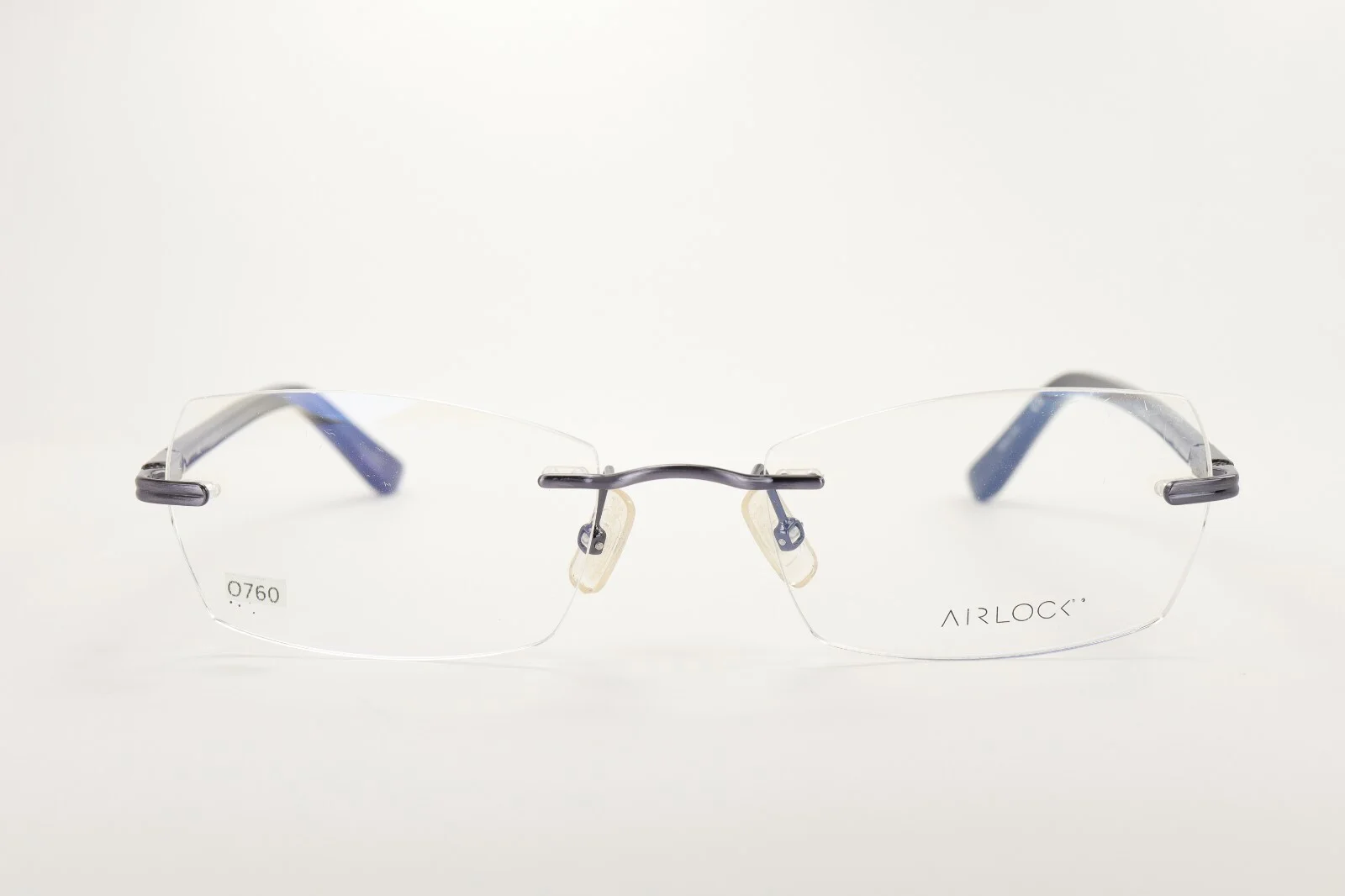 AIRLOCK TRIUMPH 205 449 Periwinkle / Pearl 53-19-135 Rimless Eyeglass Frame O760 3