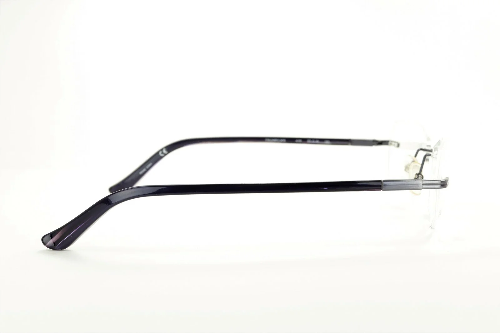AIRLOCK TRIUMPH 205 449 Periwinkle / Pearl 53-19-135 Rimless Eyeglass Frame O760 4