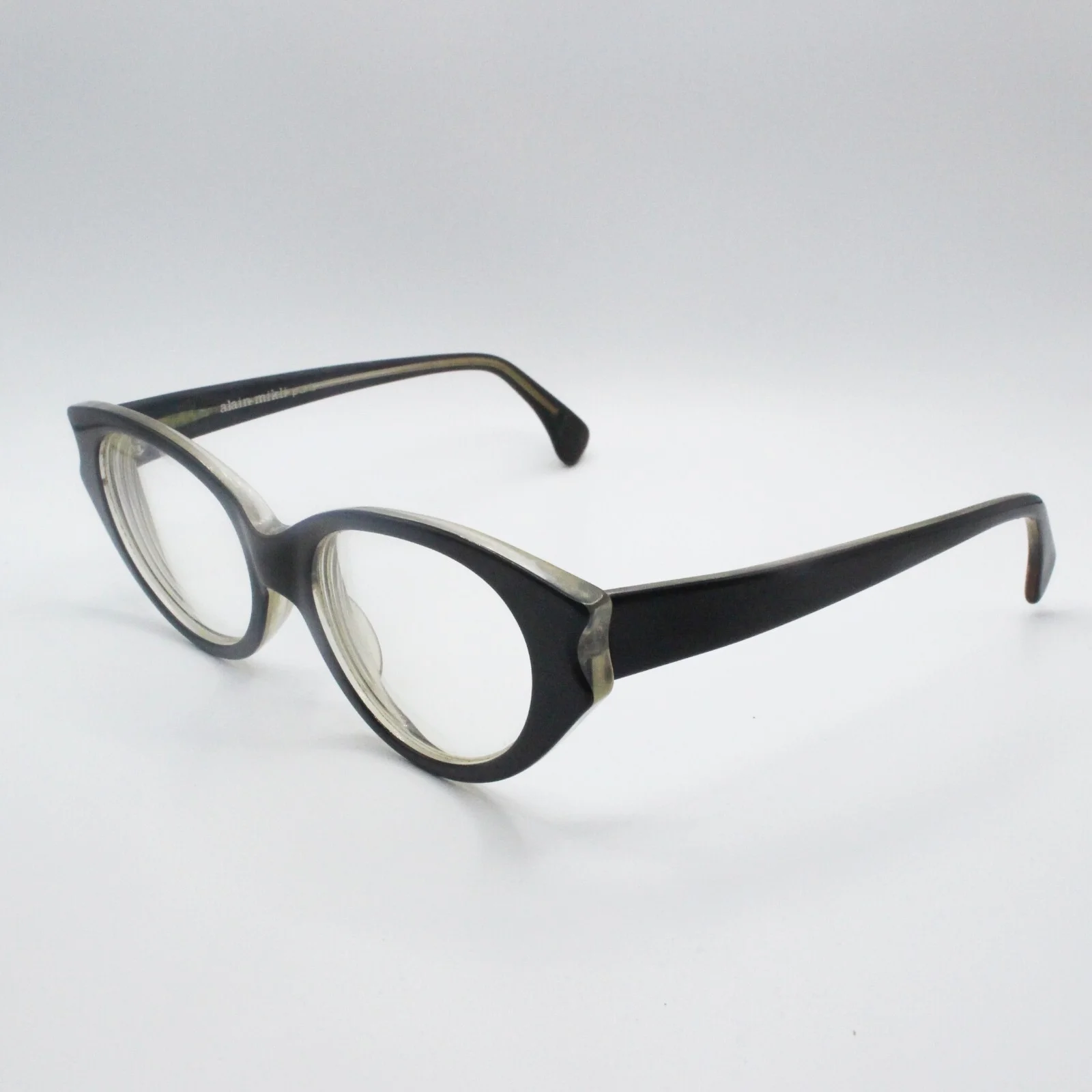 ALAIN MIKLI 0177 105 NARROW CHUNKY CAT EYE VINTAGE EYEGLASS FRAMES 2