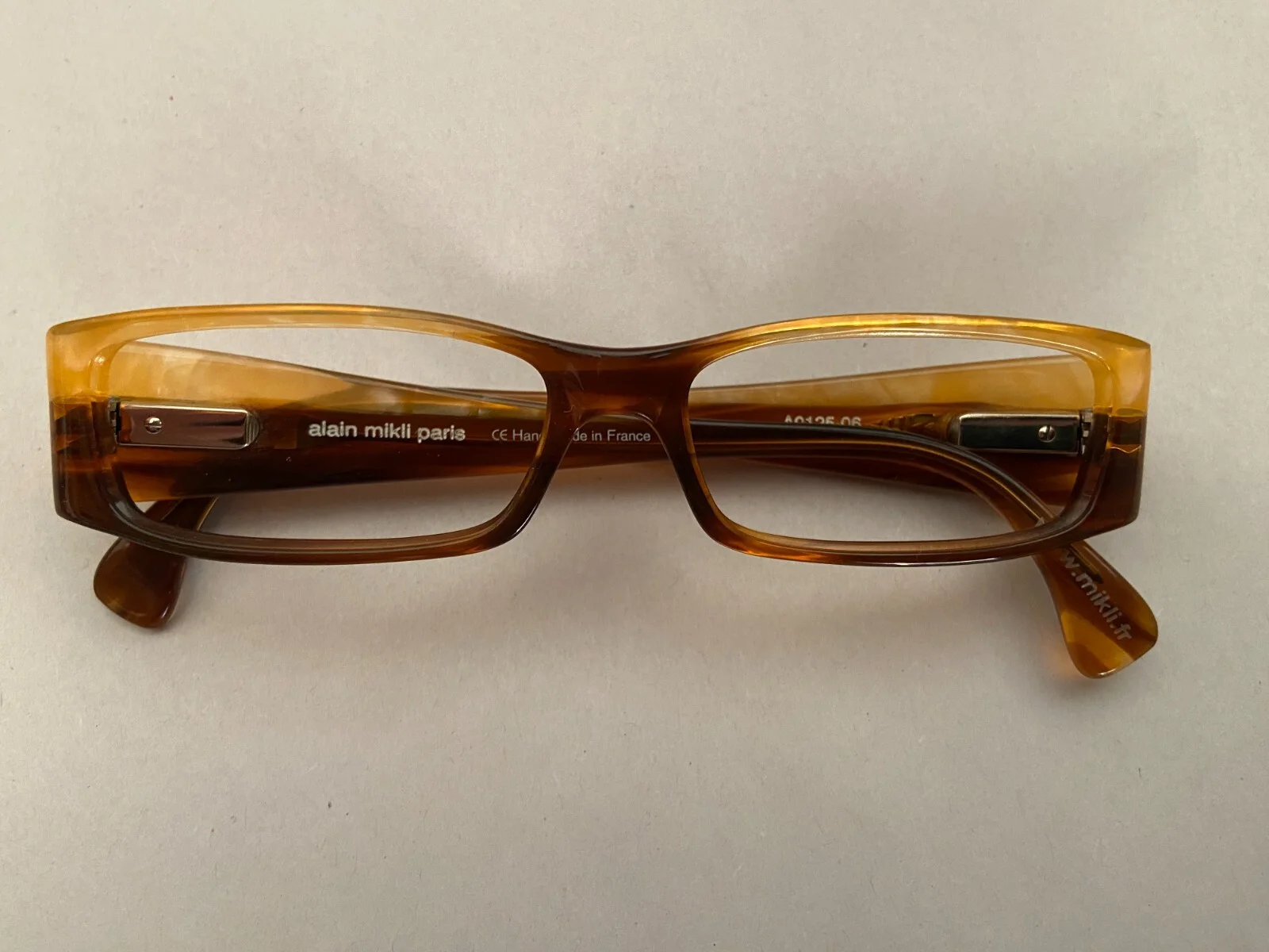 ALAIN MIKLI A0125 06 EYEGLASS FRAMES FRANCE HALF RIM