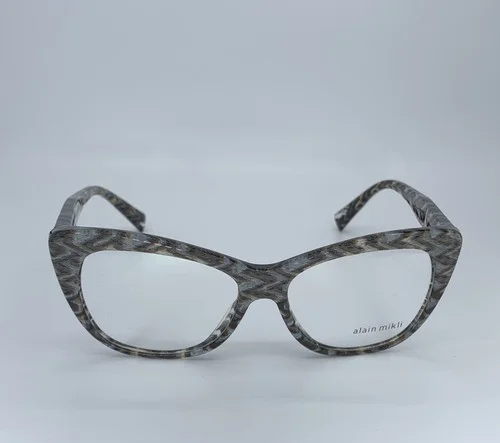 Alain Mikli A01346M Rx Eyeglasses 4113 Black Grey Crystal 52-15-145 2
