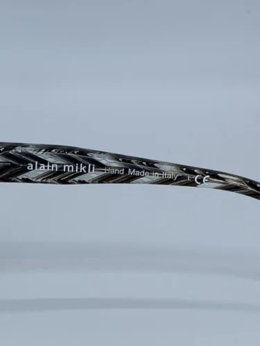 Alain Mikli A01346M Rx Eyeglasses 4113 Black Grey Crystal 52-15-145 4