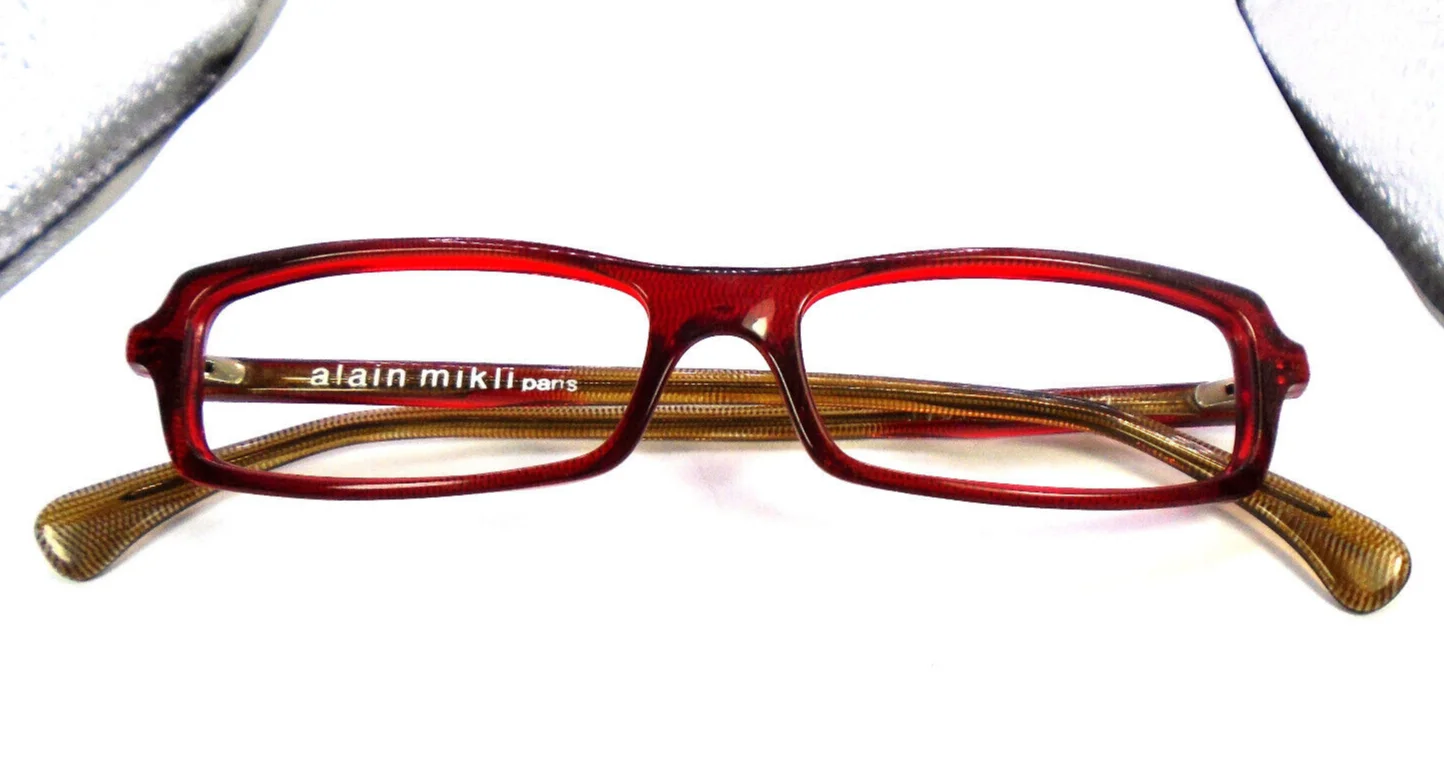 Alain Mikli Paris 1767 Col. 2517 Red/Glitter Womens Designer Eyeglasses Frames