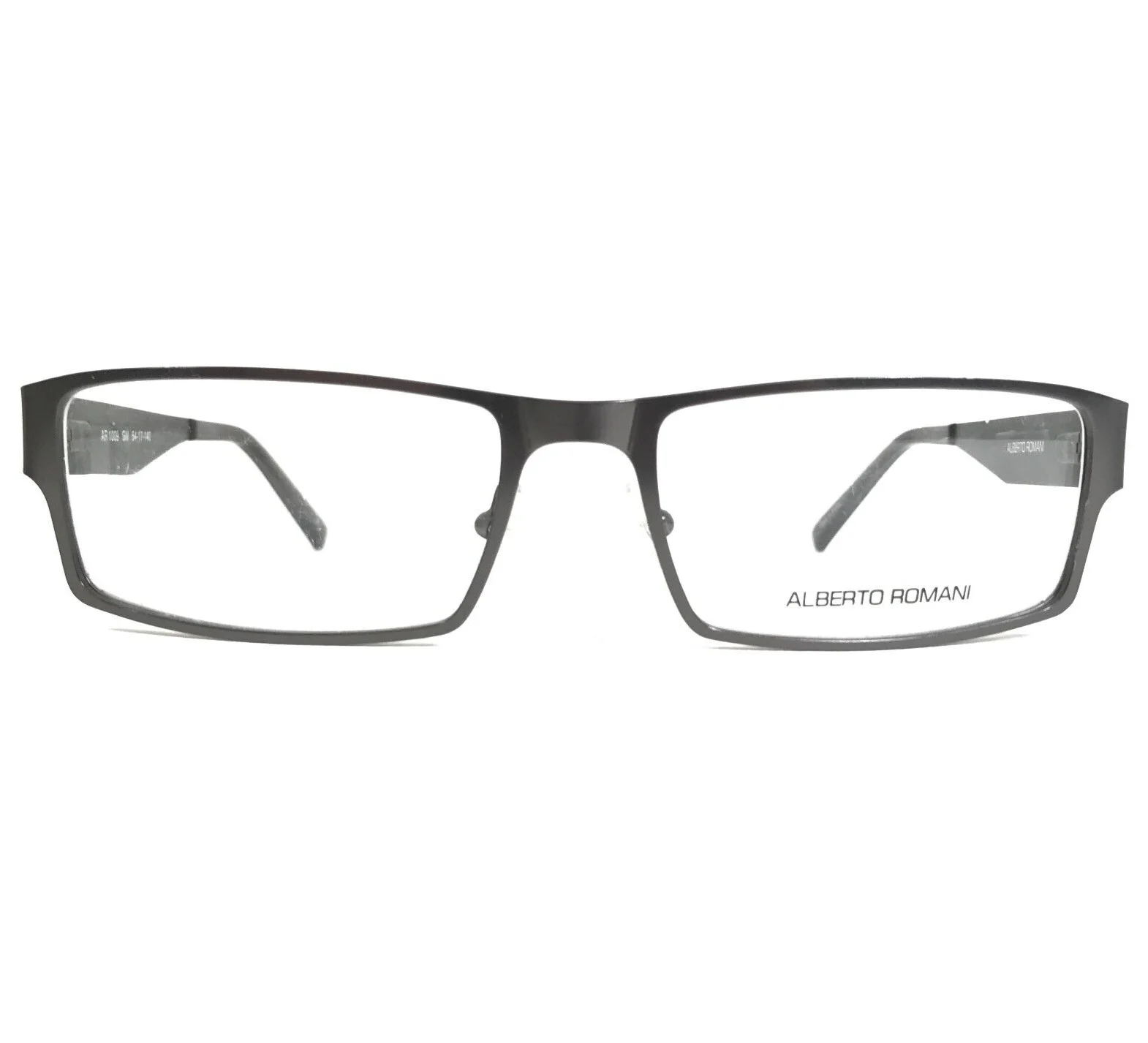 Alberto Romani Eyeglasses Frames AR 1009 GM Grey Gunmetal Rectangular 54-17-140 2