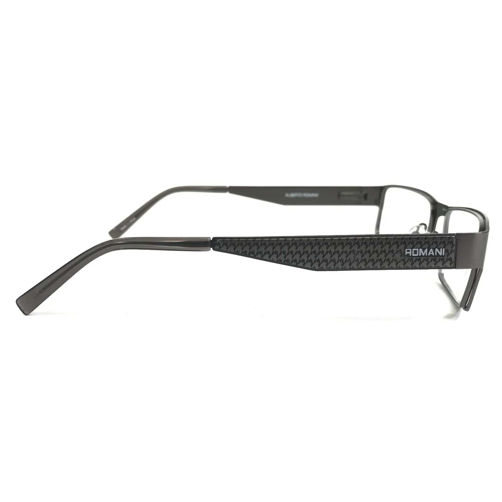 Alberto Romani Eyeglasses Frames AR 1009 GM Grey Gunmetal Rectangular 54-17-140 4