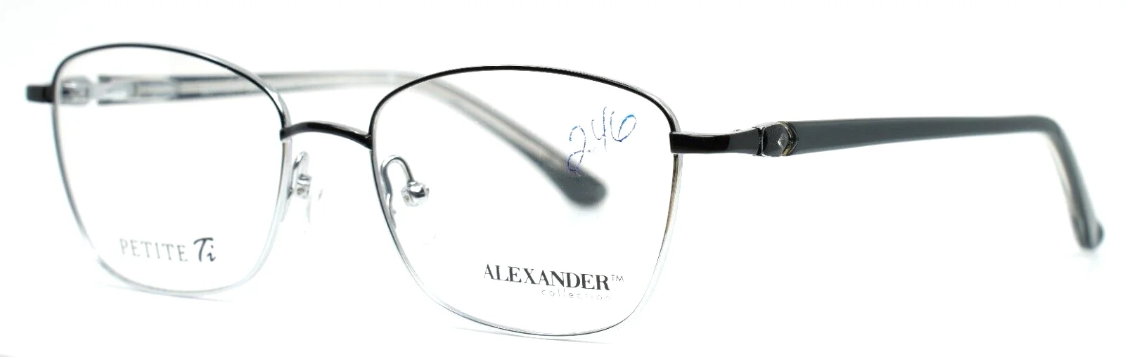 ALEXANDER COLLECTION Kennedy Black Womens Square Full Rim Eyeglasses 50-16-135