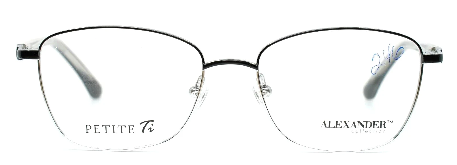 ALEXANDER COLLECTION Kennedy Black Womens Square Full Rim Eyeglasses 50-16-135 2