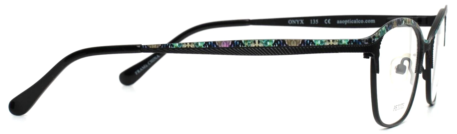 ALEXANDER COLLECTION Roni Onyx Black Womens Cat Eye Petite Eyeglasses 49-17-135 4