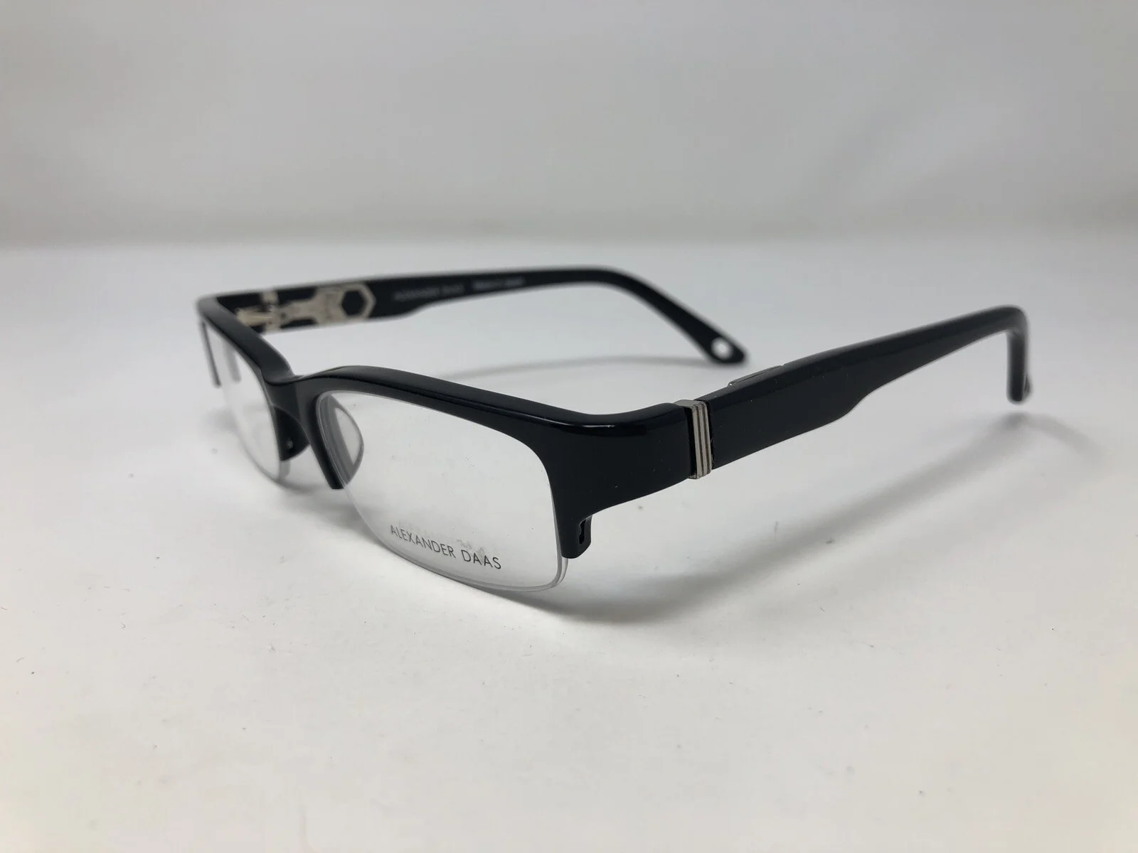 ALEXANDER DAAS Eyeglasses Frames Wisdom 47-16-135 Black Half Rim V306 2