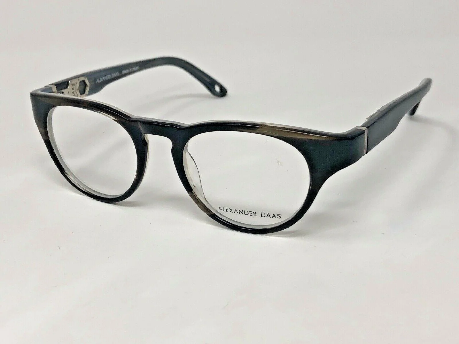 ALEXANDER DAAS “POTRERO” Eyeglasses Frame Japan 44-17-135 Grey Clear Marble NW11