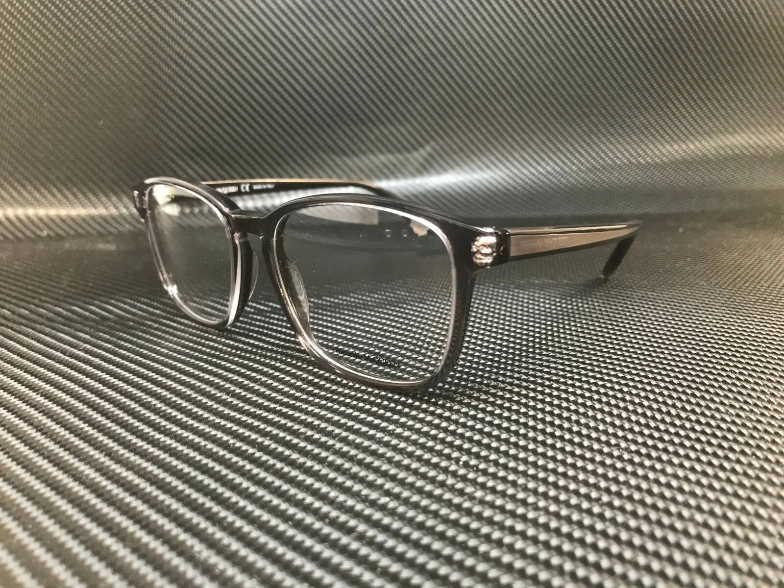 ALEXANDER MCQUEEN AM0244O 001 Grey Square Rectangle Men