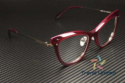 ALEXANDER MCQUEEN AM0265O 004 Cat Eye Burg Pink Demo Lens 52 Women 3