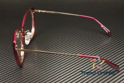 ALEXANDER MCQUEEN AM0265O 004 Cat Eye Burg Pink Demo Lens 52 Women 4