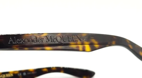Alexander McQueen AM0381O Eyeglasses 002 Havana size 47 new 3