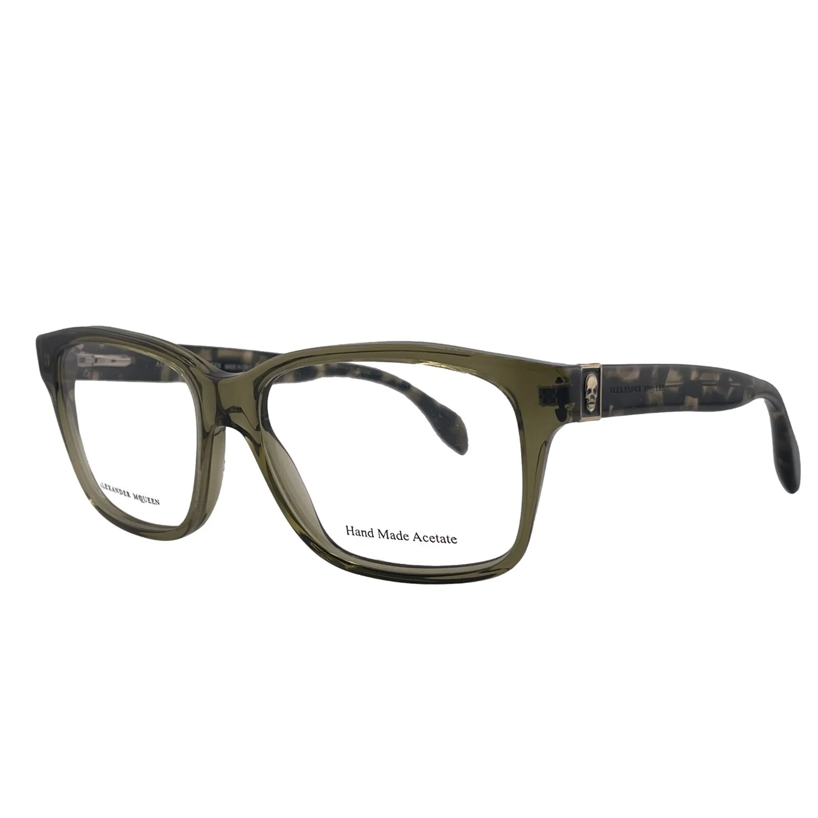 Alexander McQueen AMQ4200 K7S Green Crystal Eyeglasses Frames 52mm 15mm 140mm
