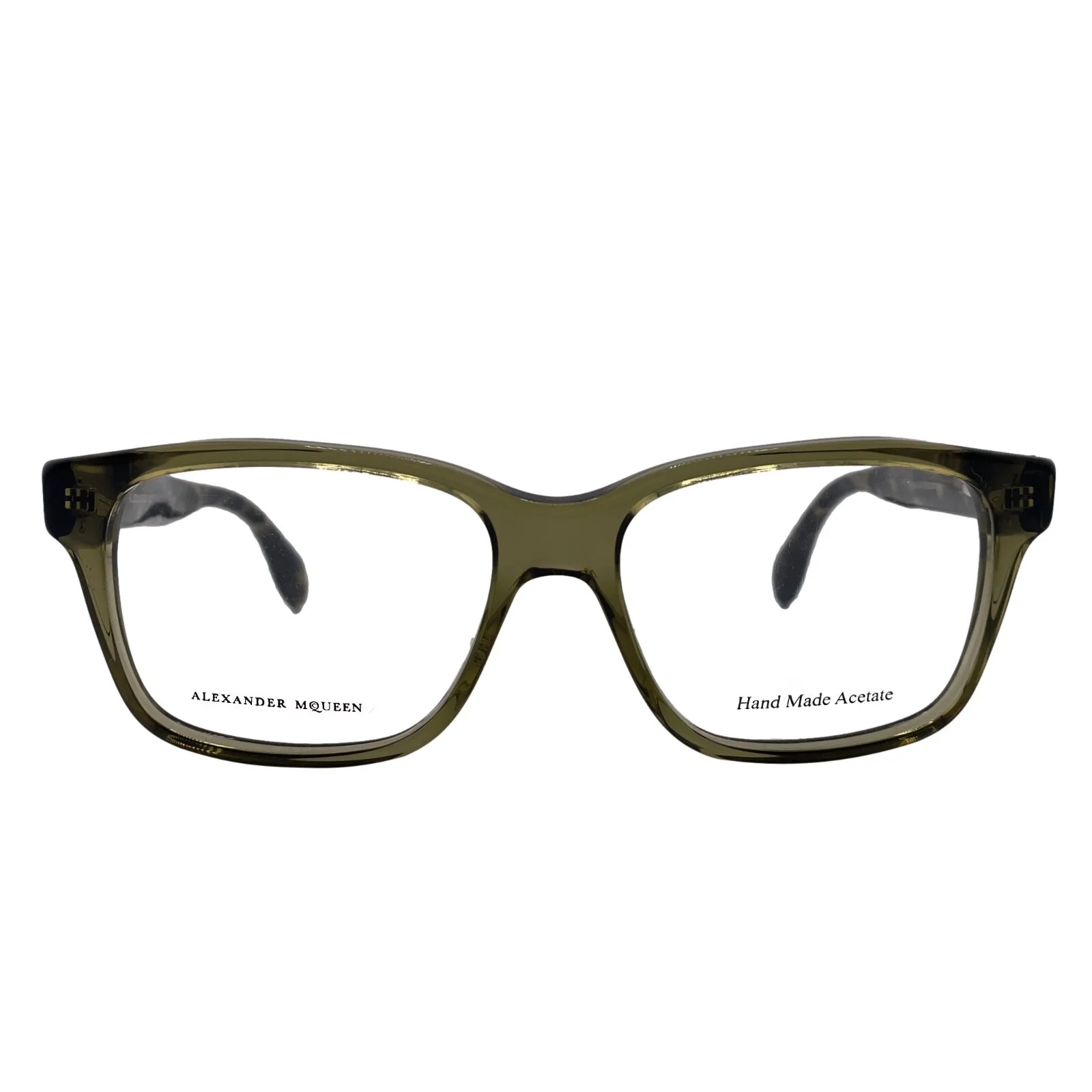 Alexander McQueen AMQ4200 K7S Green Crystal Eyeglasses Frames 52mm 15mm 140mm 2