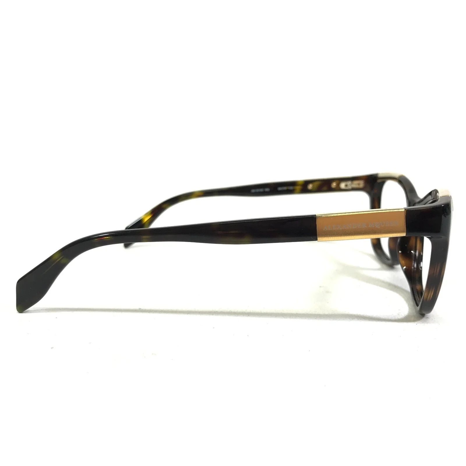 Alexander McQueen Eyeglasses Frames AM 0010O 002 Tortoise Gold 54-14-135 4