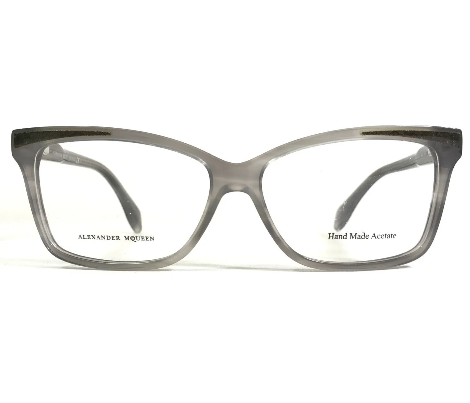 Alexander McQueen Eyeglasses Frames AMQ 4207 N9H Clear Grey Cat Eye 53-13-140