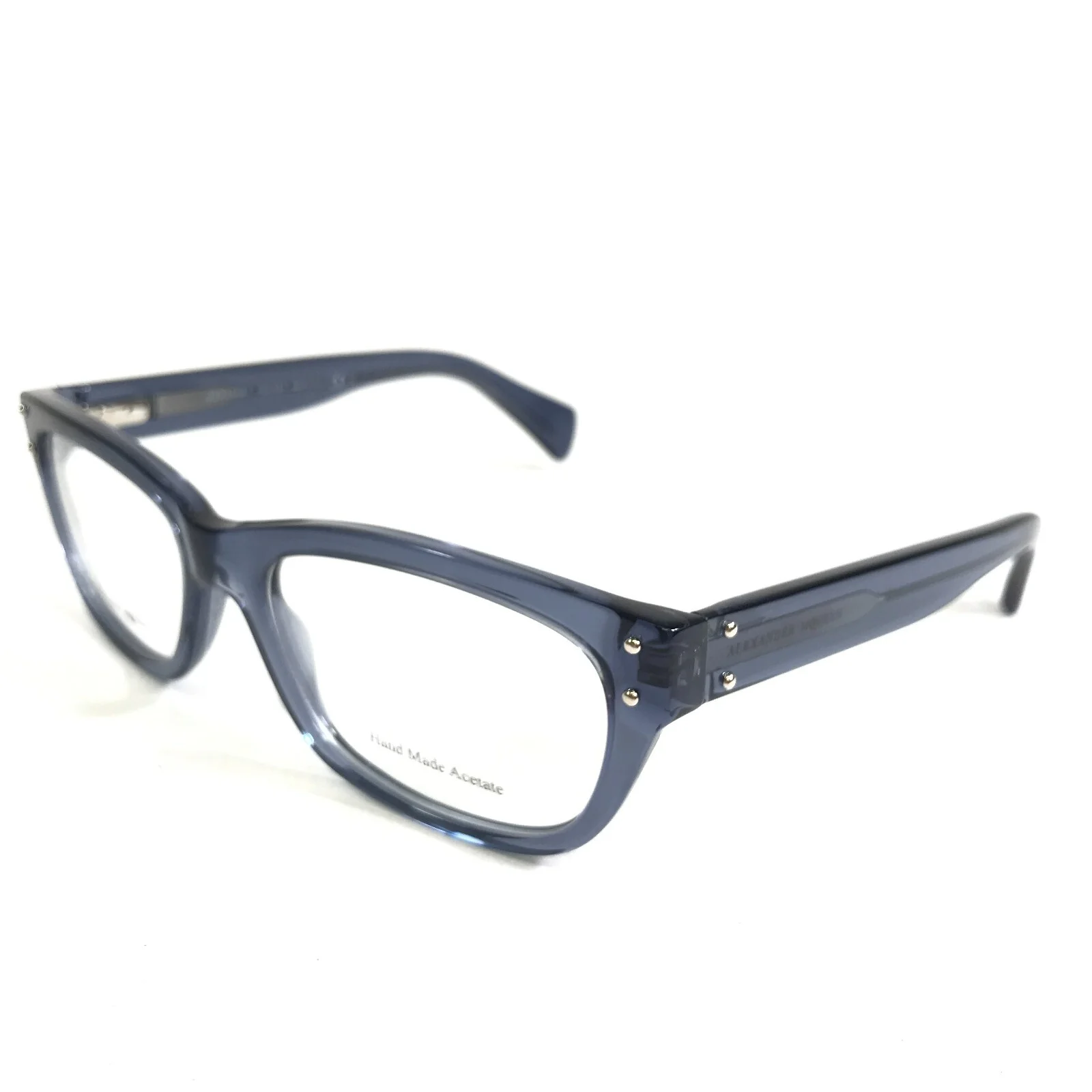 Alexander McQueen Eyeglasses Frames AMQ 4223 BMP Clear Blue 52-17-140 4