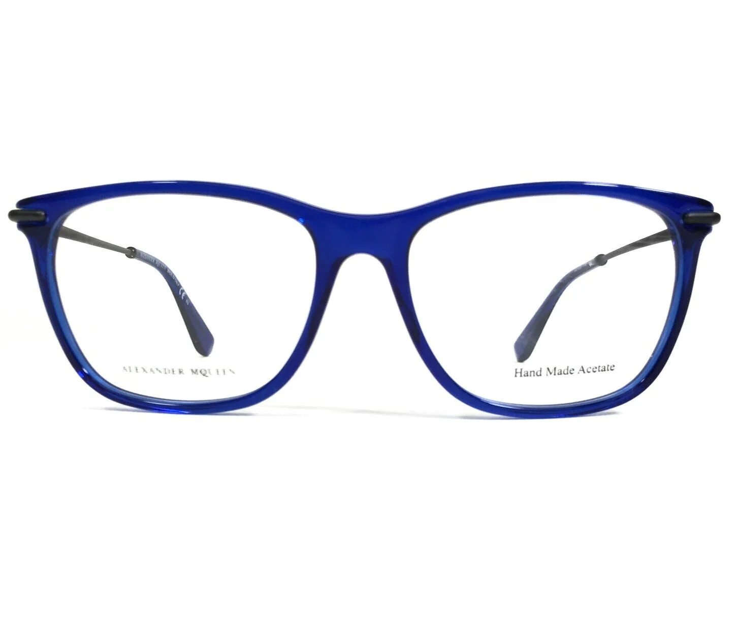 Alexander McQueen Eyeglasses Frames AMQ 4279 FTB Grey Clear Blue 53-16-140