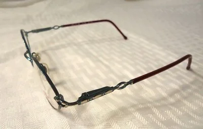 Ambassador Phoenix Italy Eyeglass Frames Blue Burgundy LF 352 45-18 135 Lot p7 2