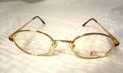 Ambassador Phoenix Italy Eyeglass Frames Gold Black LF 275 48-20 135 Lot p5