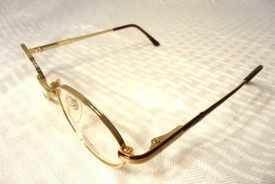 Ambassador Phoenix Italy Eyeglass Frames Gold Black LF 275 48-20 135 Lot p5 2