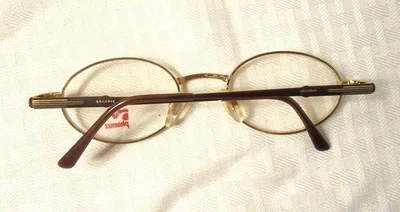 Ambassador Phoenix Italy Eyeglass Frames Gold Black LF 275 48-20 135 Lot p5 3