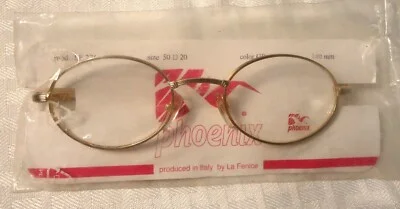 Ambassador Phoenix Italy Eyeglass Frames Gold Tort LF 275 48-20 135 NOS Lot p1 2