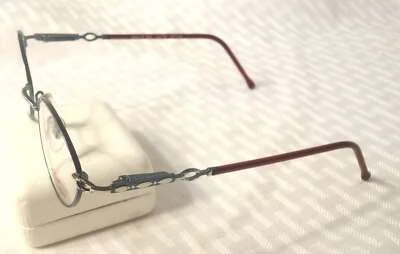 Ambassador Phoenix Italy Eyeglass Frames Teal Burgundy LF 352 47-18 135 Lot p10 2