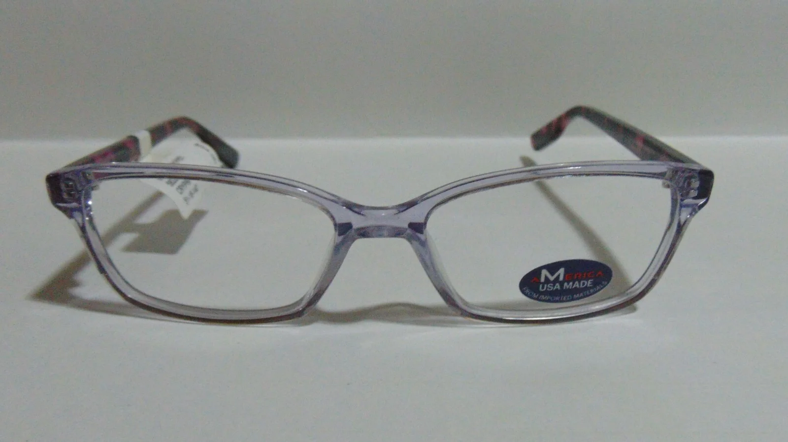 AMERICA Eyeglasses Frame USA MADE MU204FCRYPR51 CRYSTAL PURPLE 51-16-140 NEW