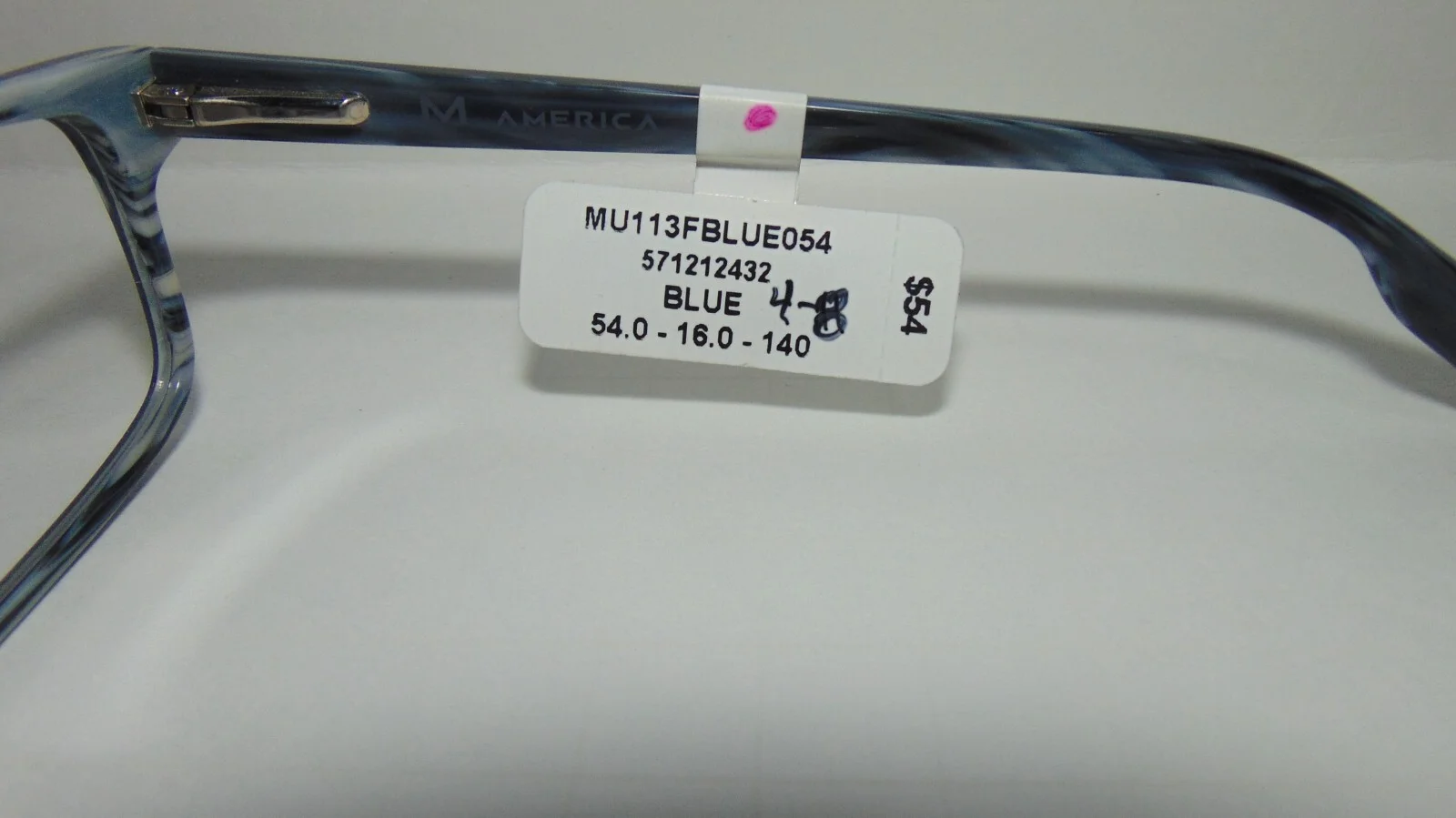 AMERICA MADE USA Eyeglass Frames BLUE 54-16-140 4