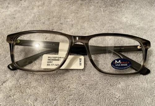America MU102 Gray Eyeglass Frame