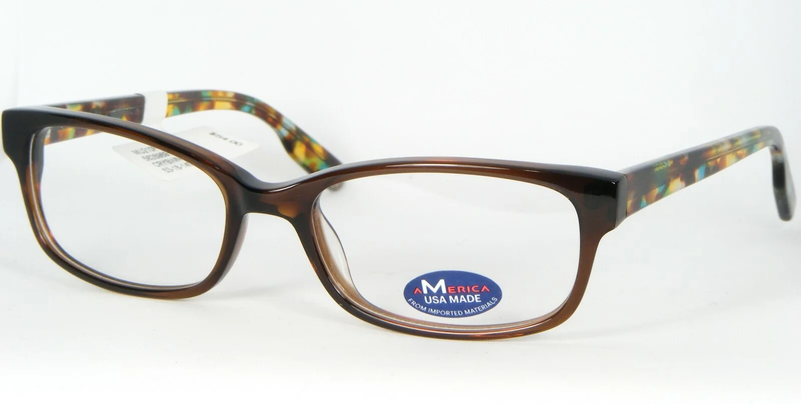 AMERICA MU210 CRYBRN CRYSTAL BROWN EYEGLASSES GLASSES MU210FCRYBN53 53-18-140mm