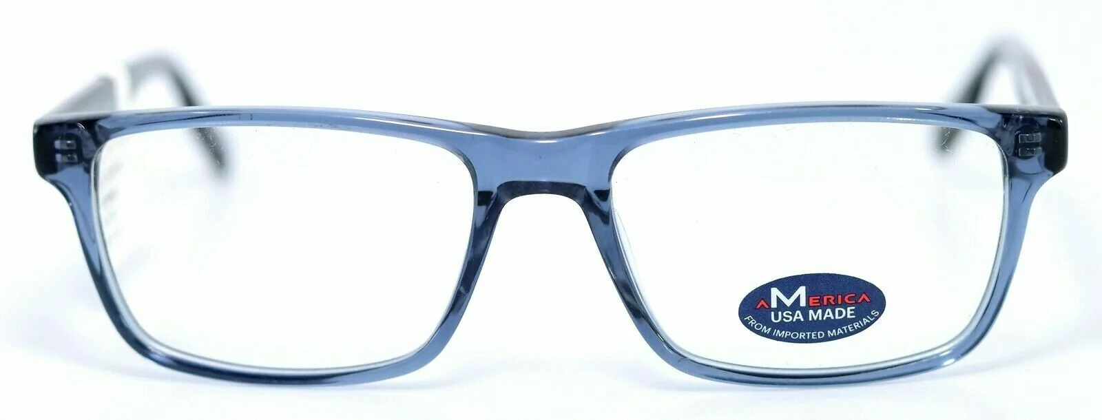 AMERICA USA Made NVYCRY Navy Crystal Eyeglasses Frames 53-17-143 2