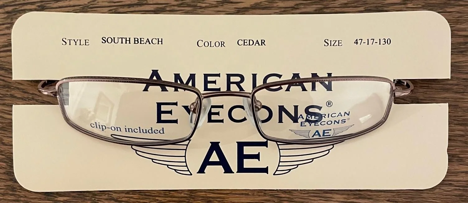 AMERICAN EYECONS SOUTH BEACH OPTICAL FRAME SPRING HINGE TEMPLES FREE SHIPPING 1