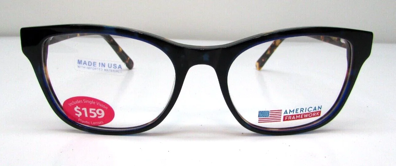American Framework BOISE NVTT Full Rim Optical Frame with Soft Case 53/19-140 3